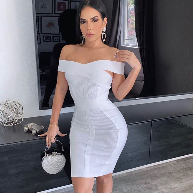 Chloe Bandage Dress - White