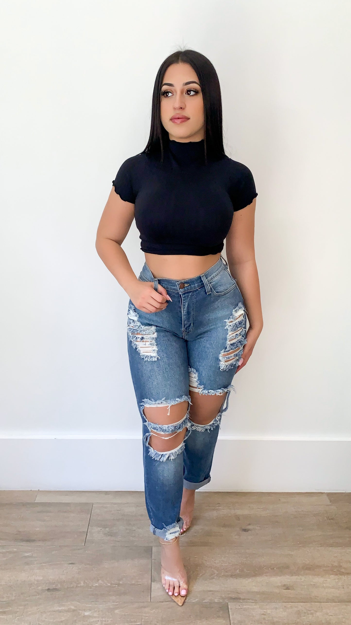 Jenny Crop Top - Black