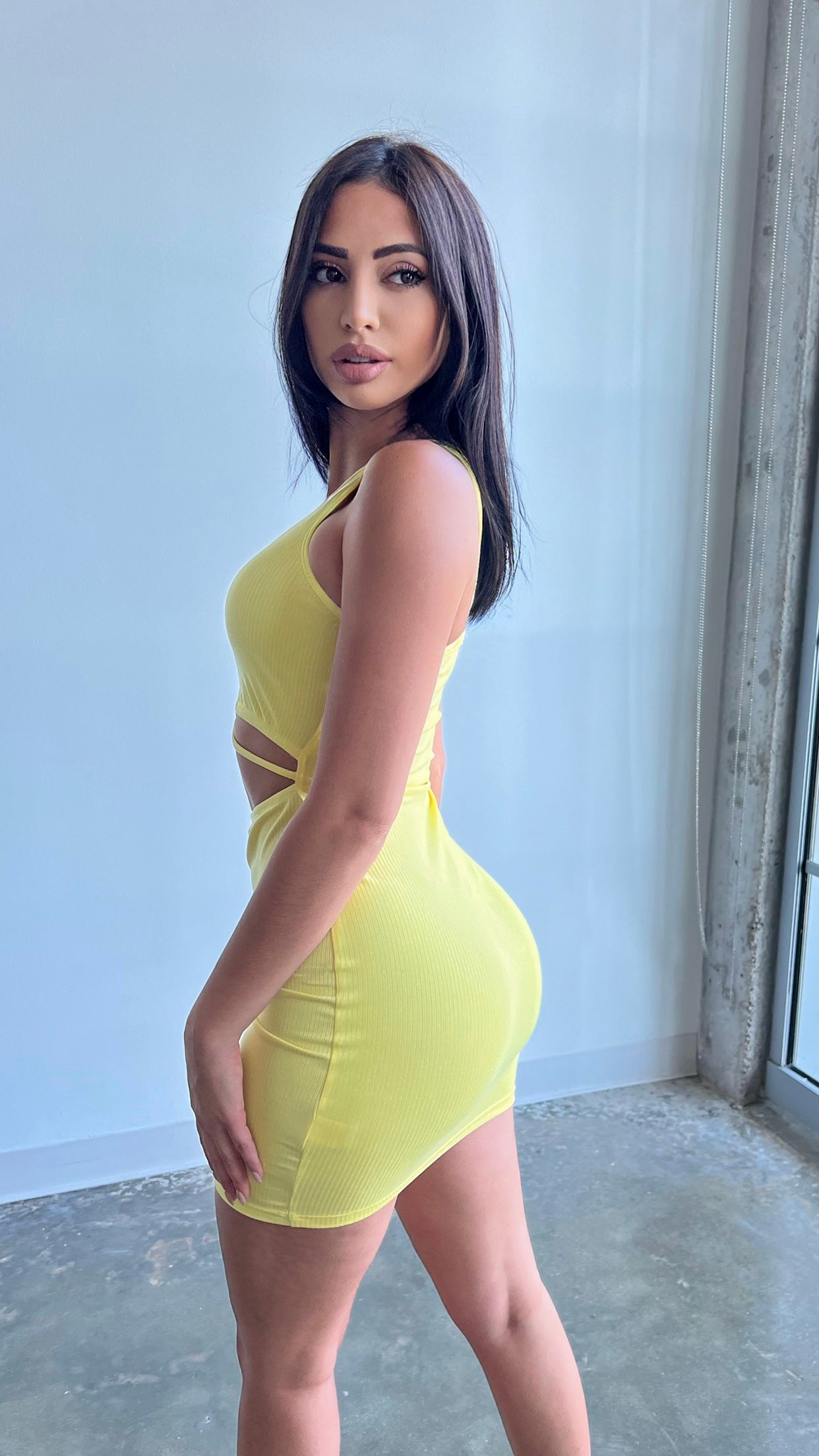 Ellie Mini Dress - Yellow