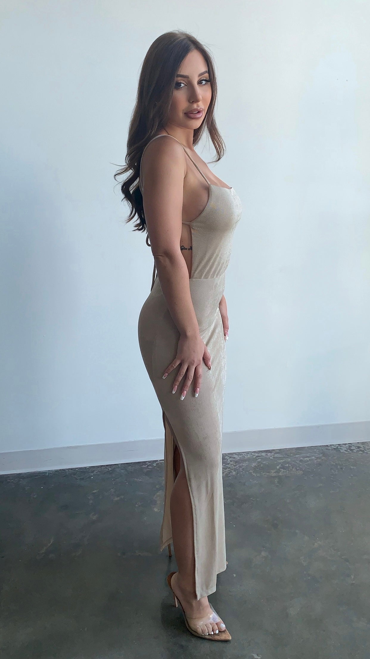 Daniella Maxi Dress - Beige