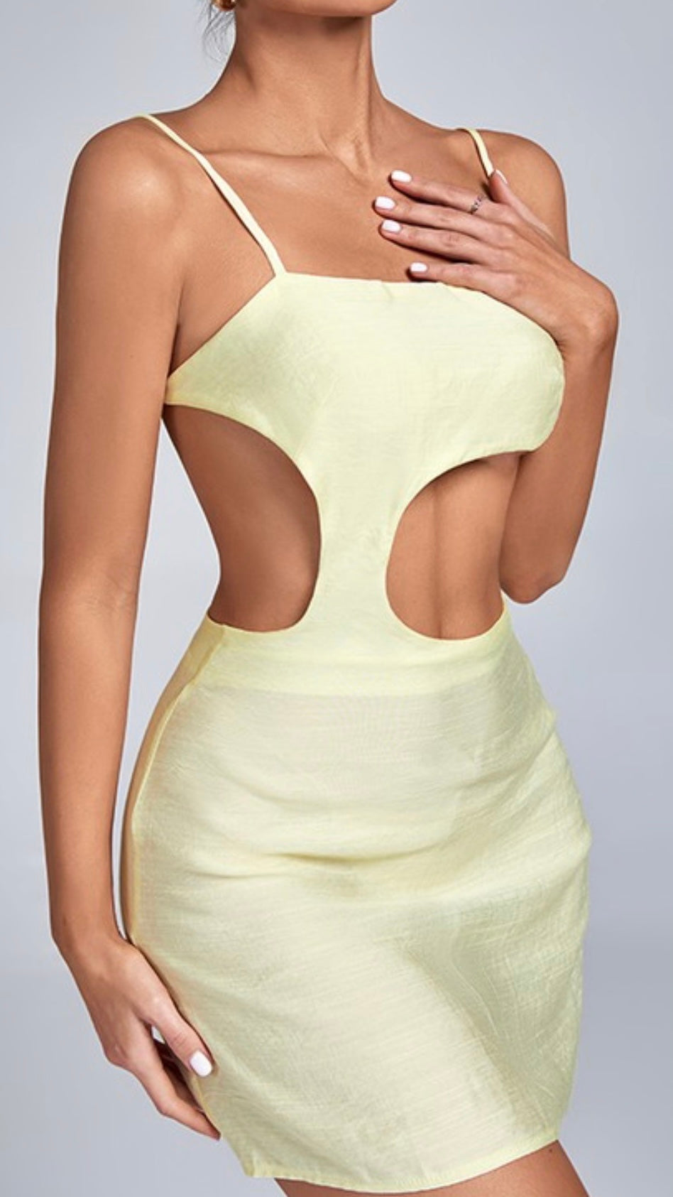 Eva Mini Dress - Light Yellow