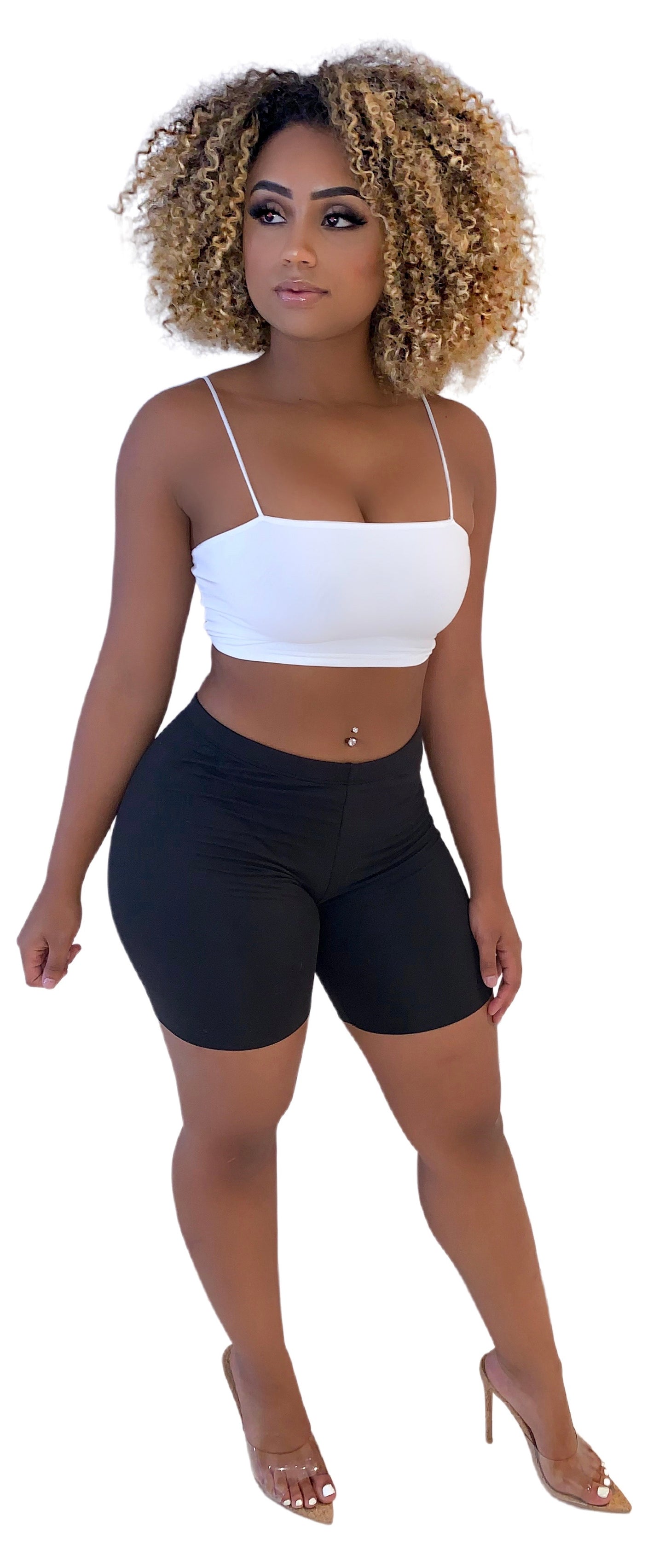 Hold Tight Biker Shorts - Black