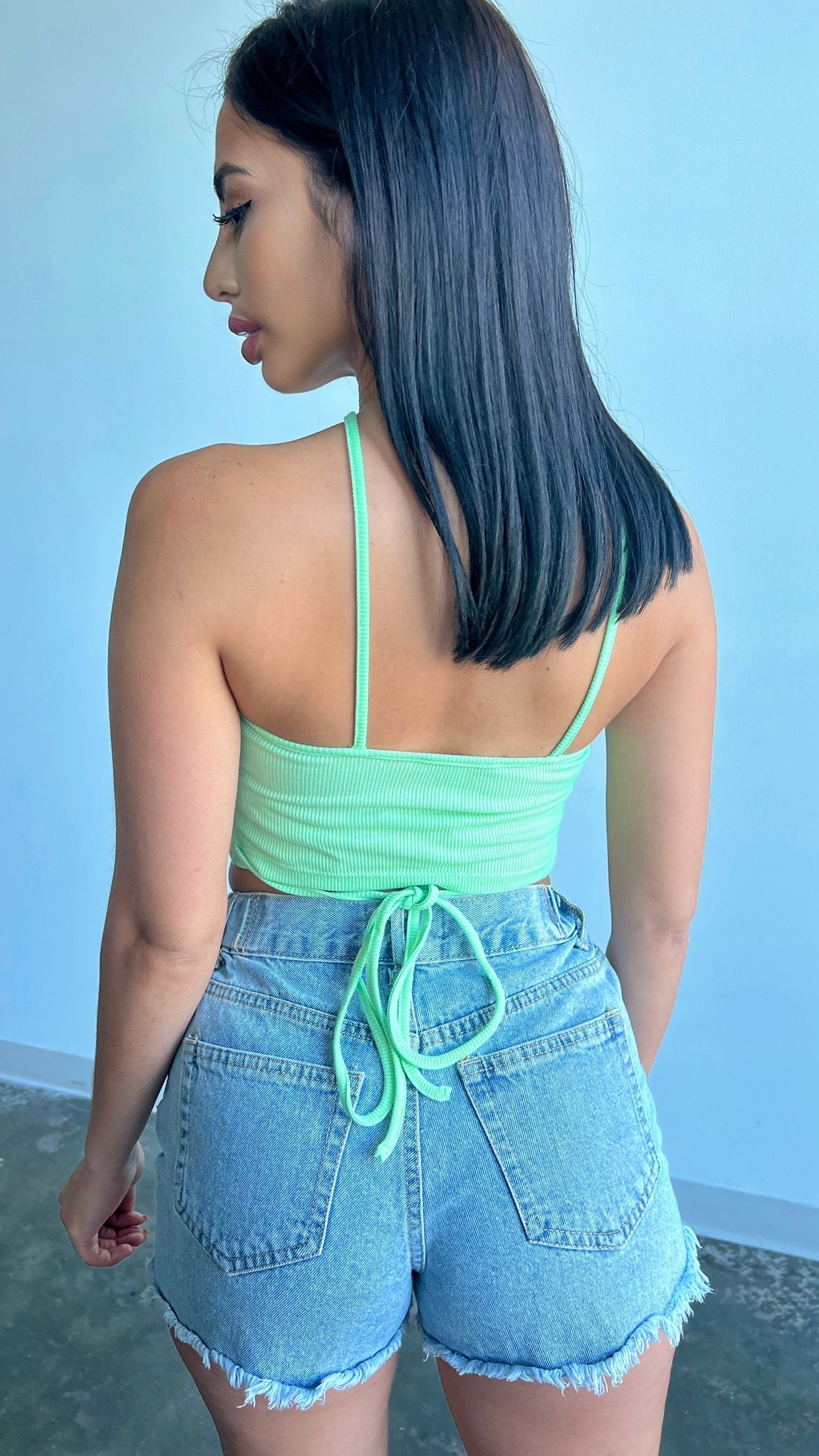 Amanda Halter Top - Light Green