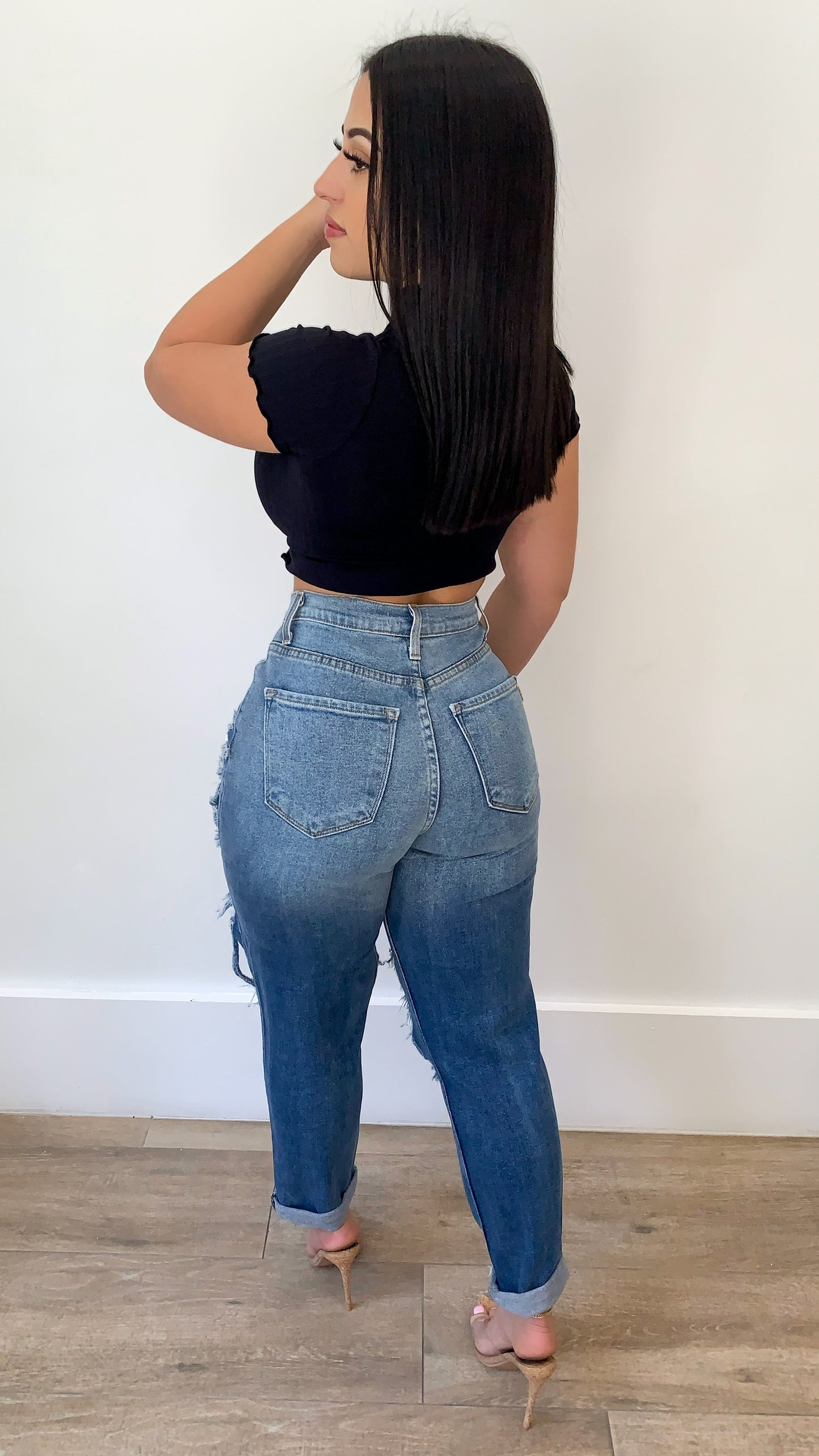 Jenny Crop Top - Black