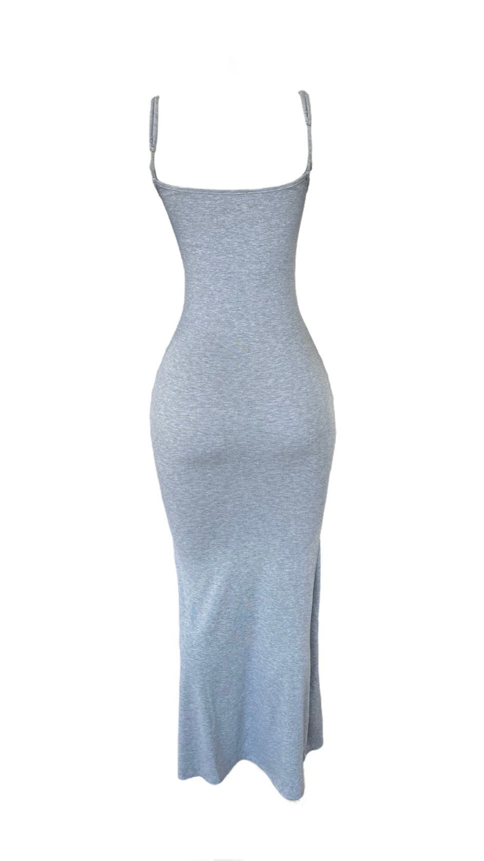 BARE Ribbed Slip Dress - Heather Grey