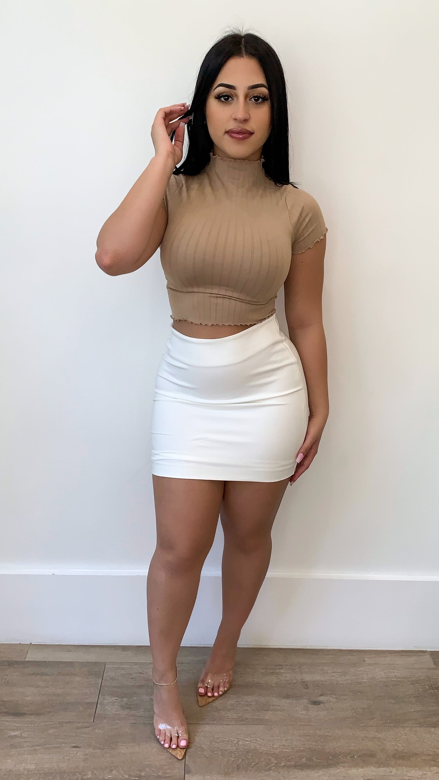 Jenny Crop Top - Light Mocha