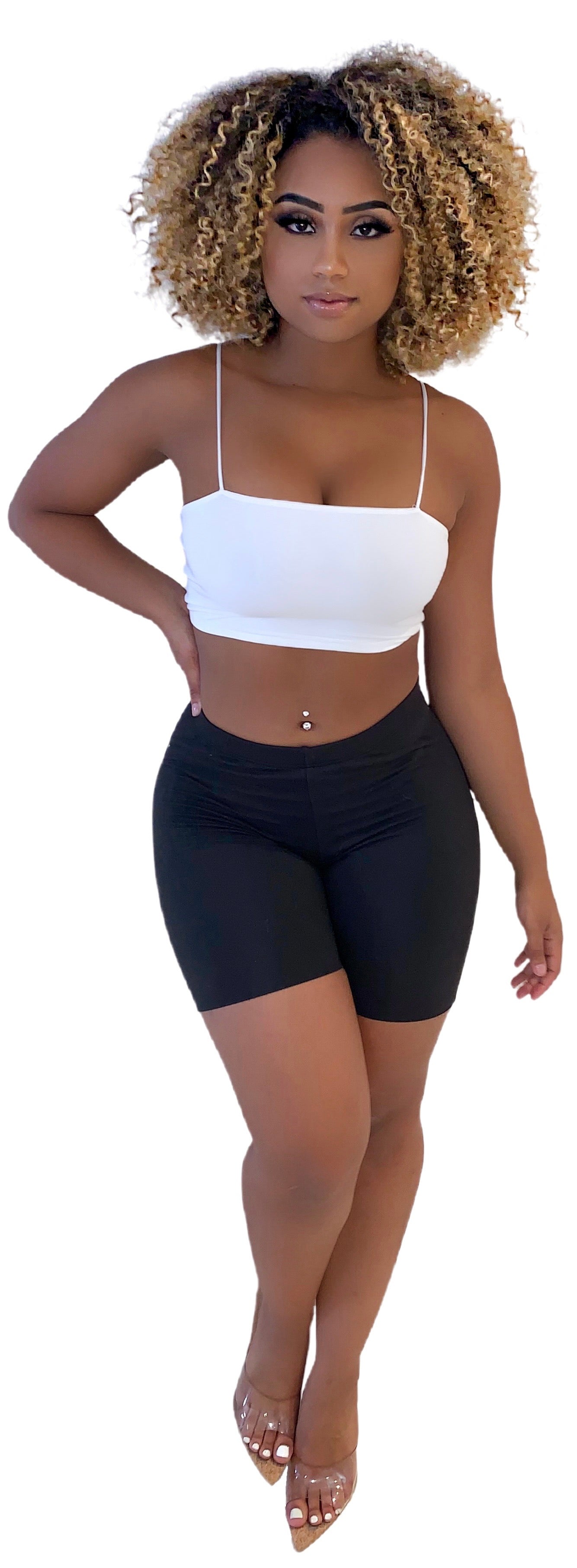Hold Tight Biker Shorts - Black
