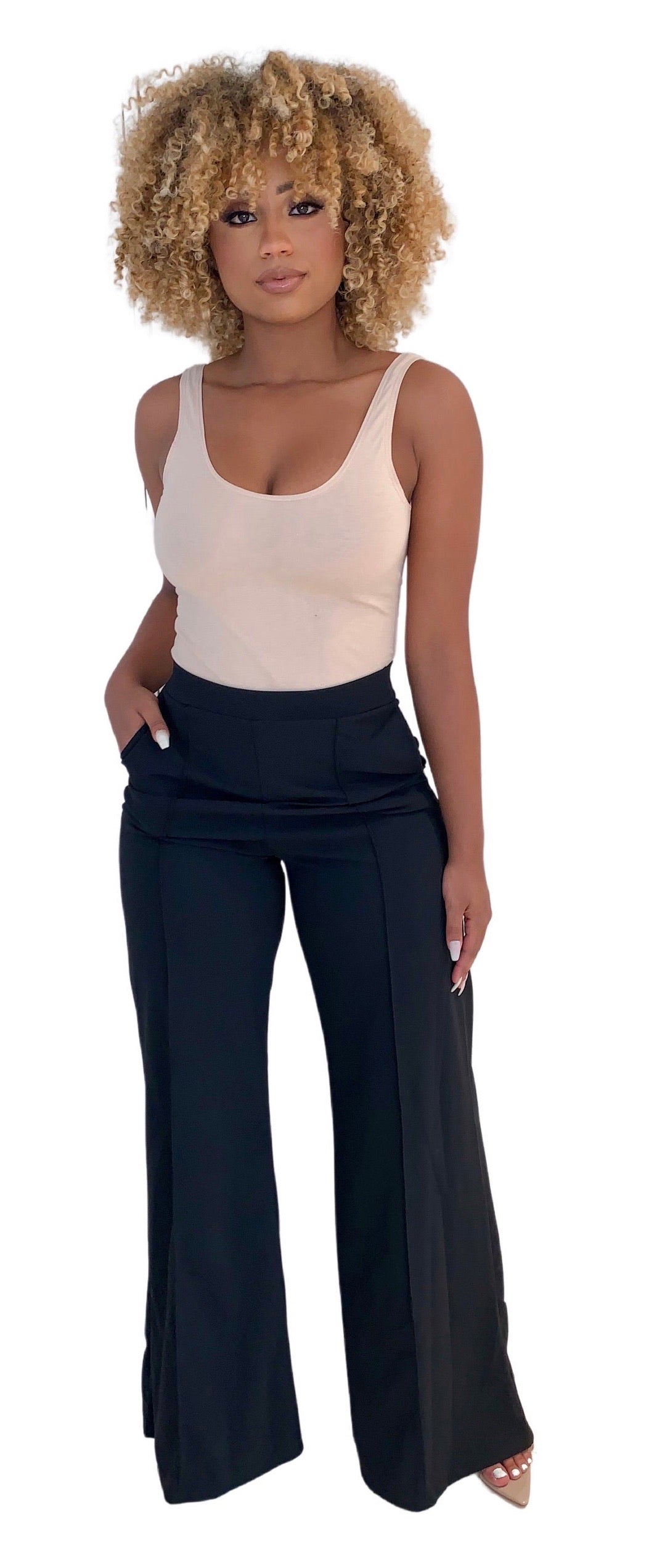 Mind Your Business Trouser Pants - Black