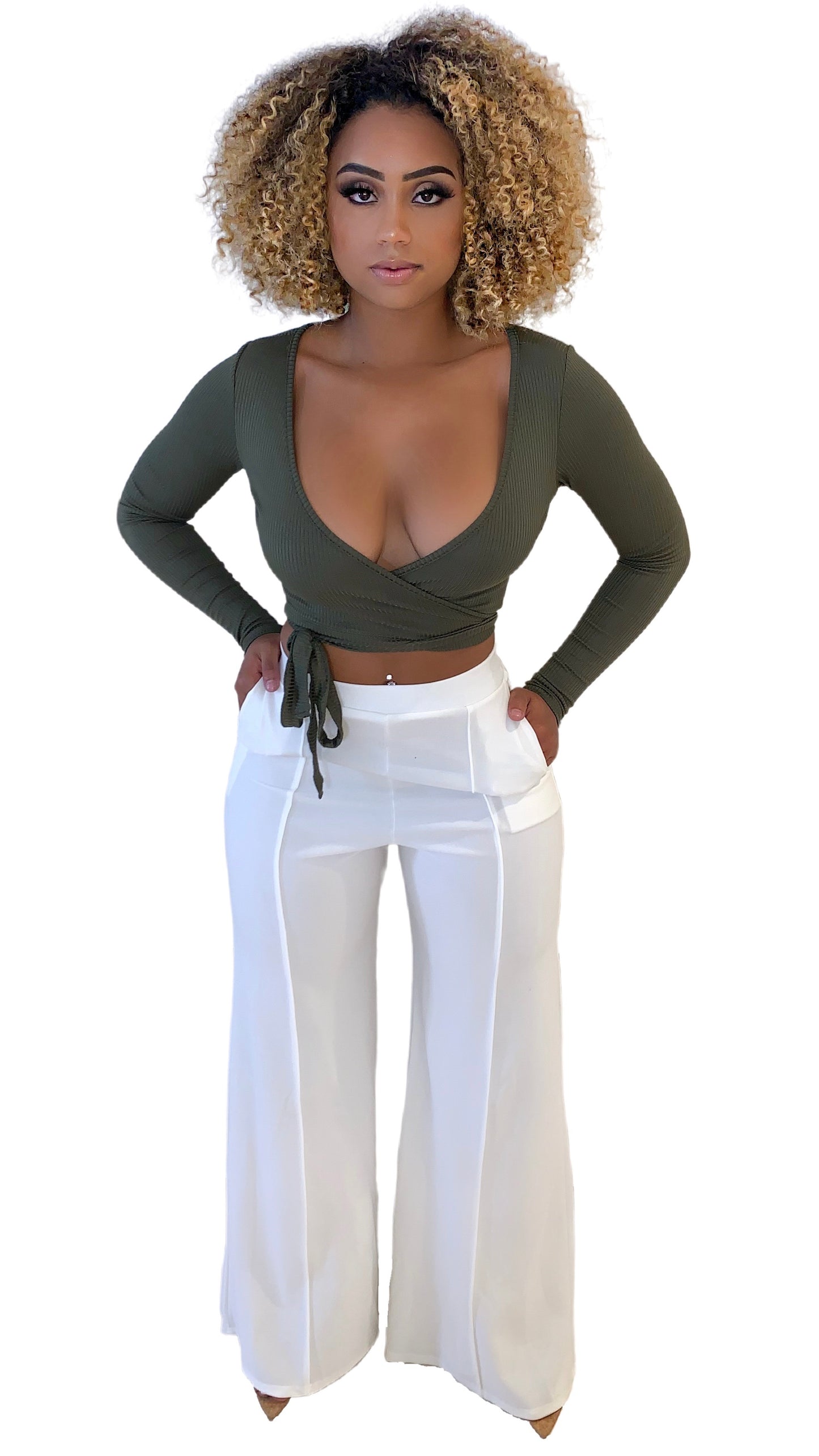 Mind Your Business Trouser Pants - White