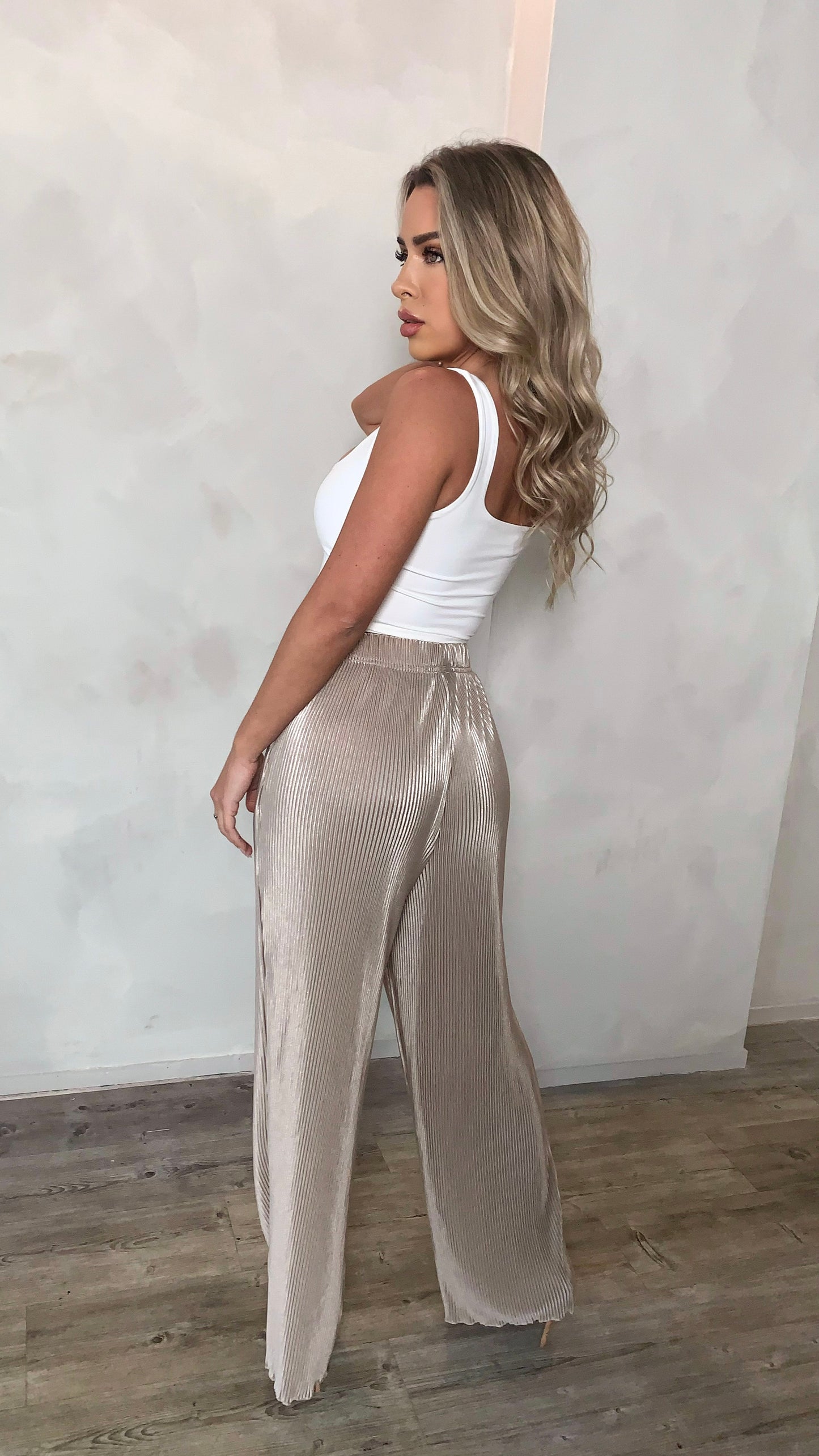 Antonio High Waist Pant - Nude