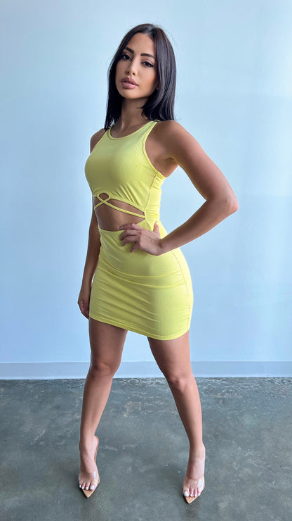 Ellie Mini Dress - Yellow