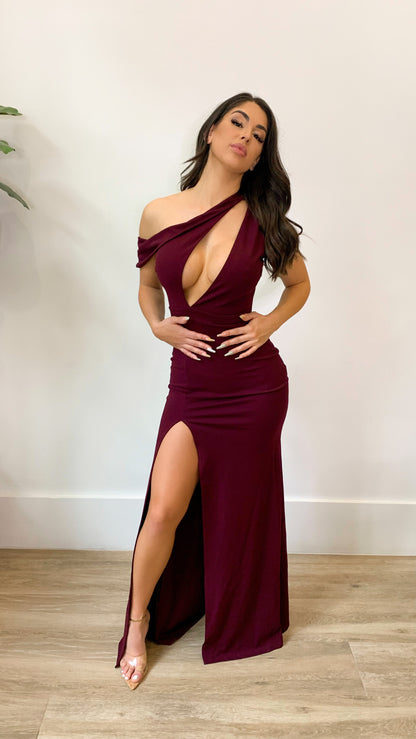 Selena Maxi Dress - Maroon