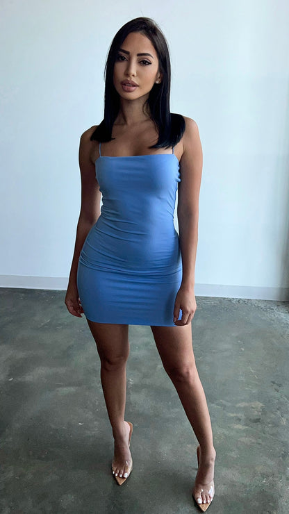 Valerie Mini Dress - Sky Blue